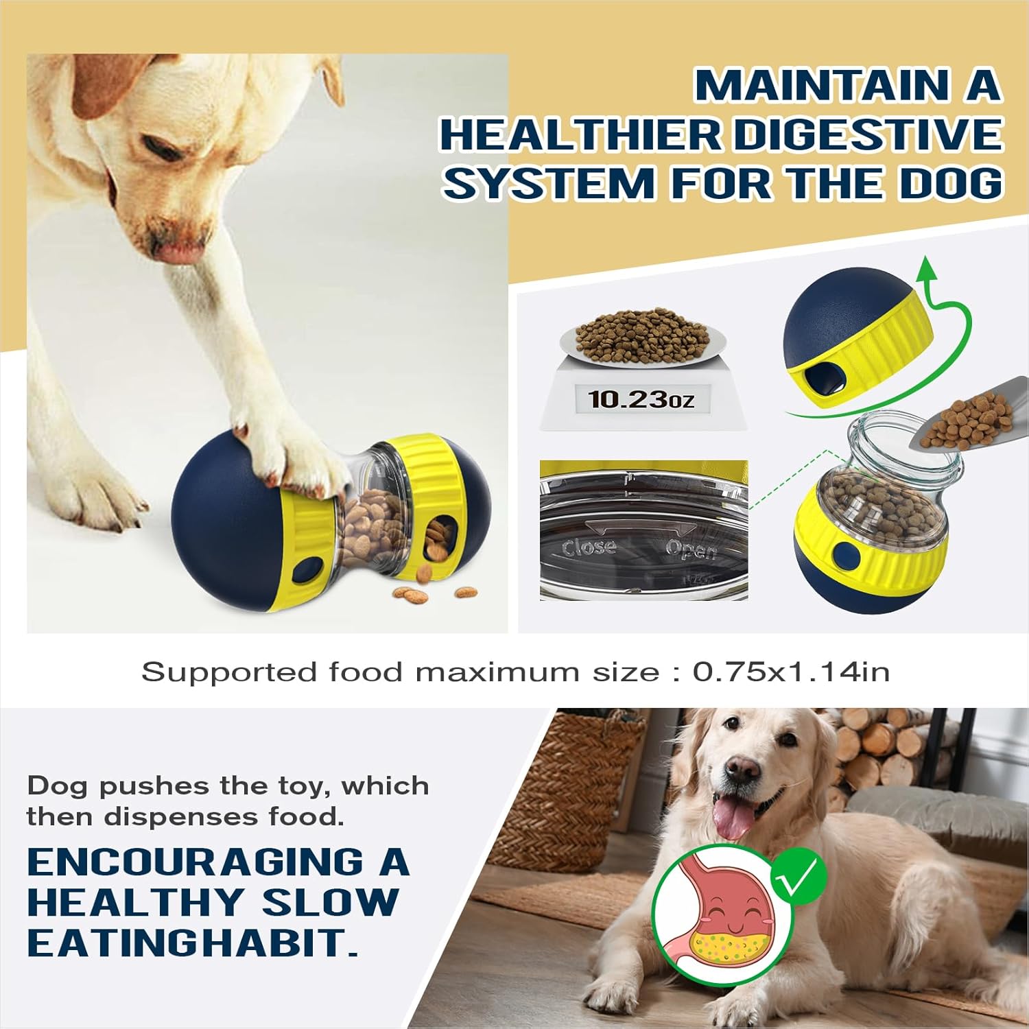 TLKNG Juguete de enriquecimiento para perros de tamaño extra grande...