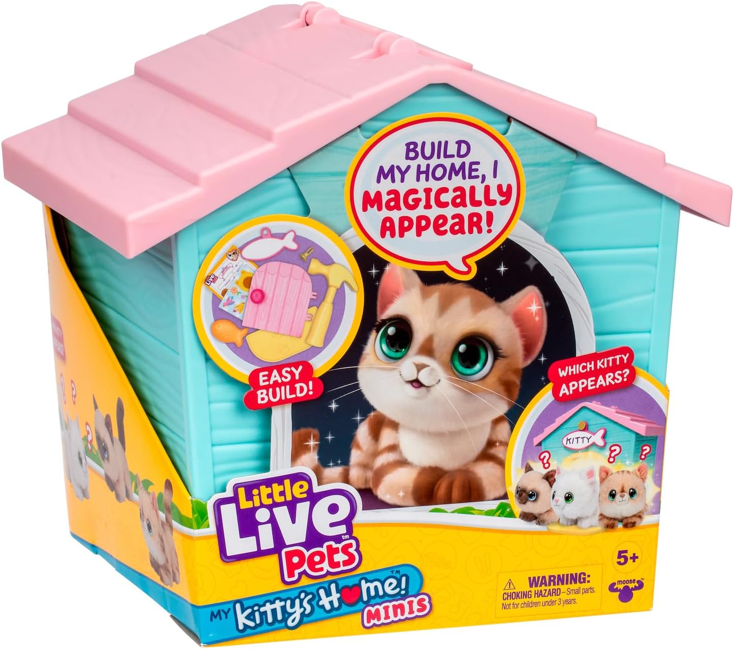 Little Live Pets Mi casa de gatito Mini juego, revelación de peluch...