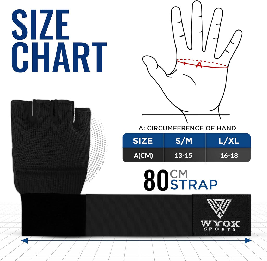 WYOX Vendas de Gel para Boxeo Guantes Interiores para Hombres y Muj...