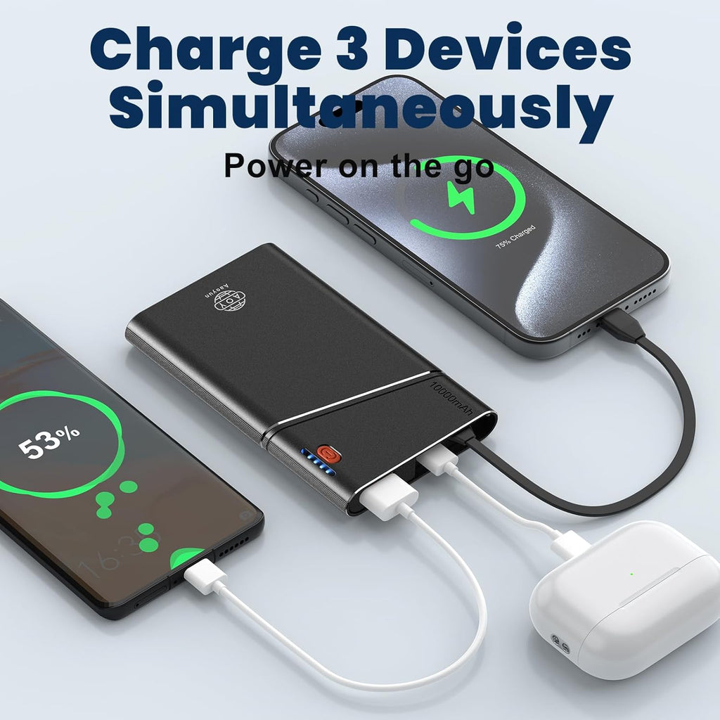 Aaoyun Cargador portátil Power Bank, 10000mAh 22.5W PD carga rápida...