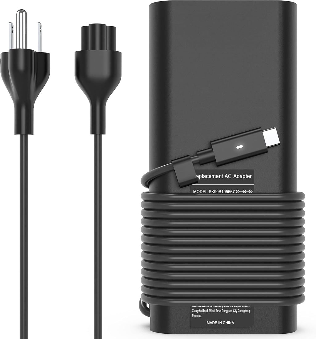 Cargador USB C para laptop de 130 W compatible con Dell Xps 17, Pre...