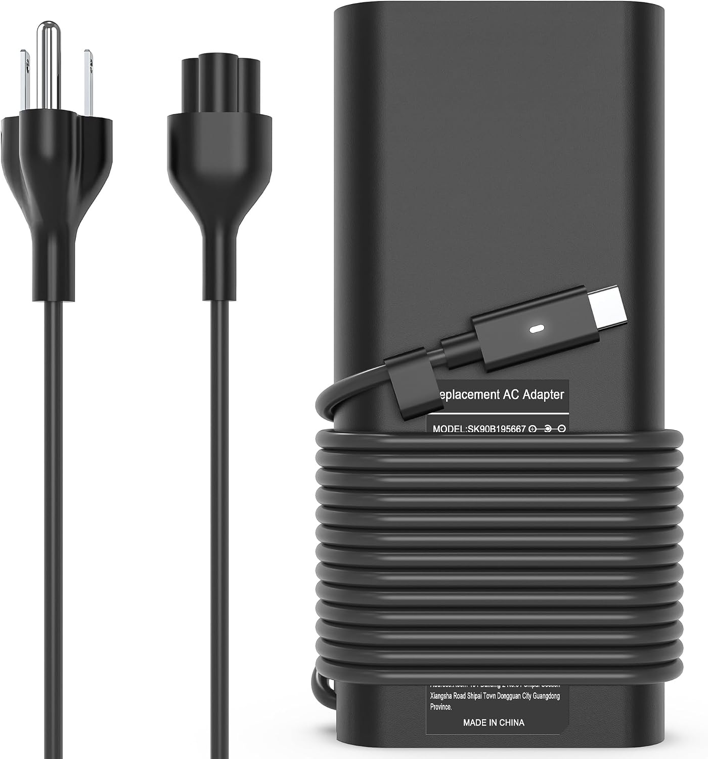 Cargador USB C para laptop de 130 W compatible con Dell Xps 17, Pre...