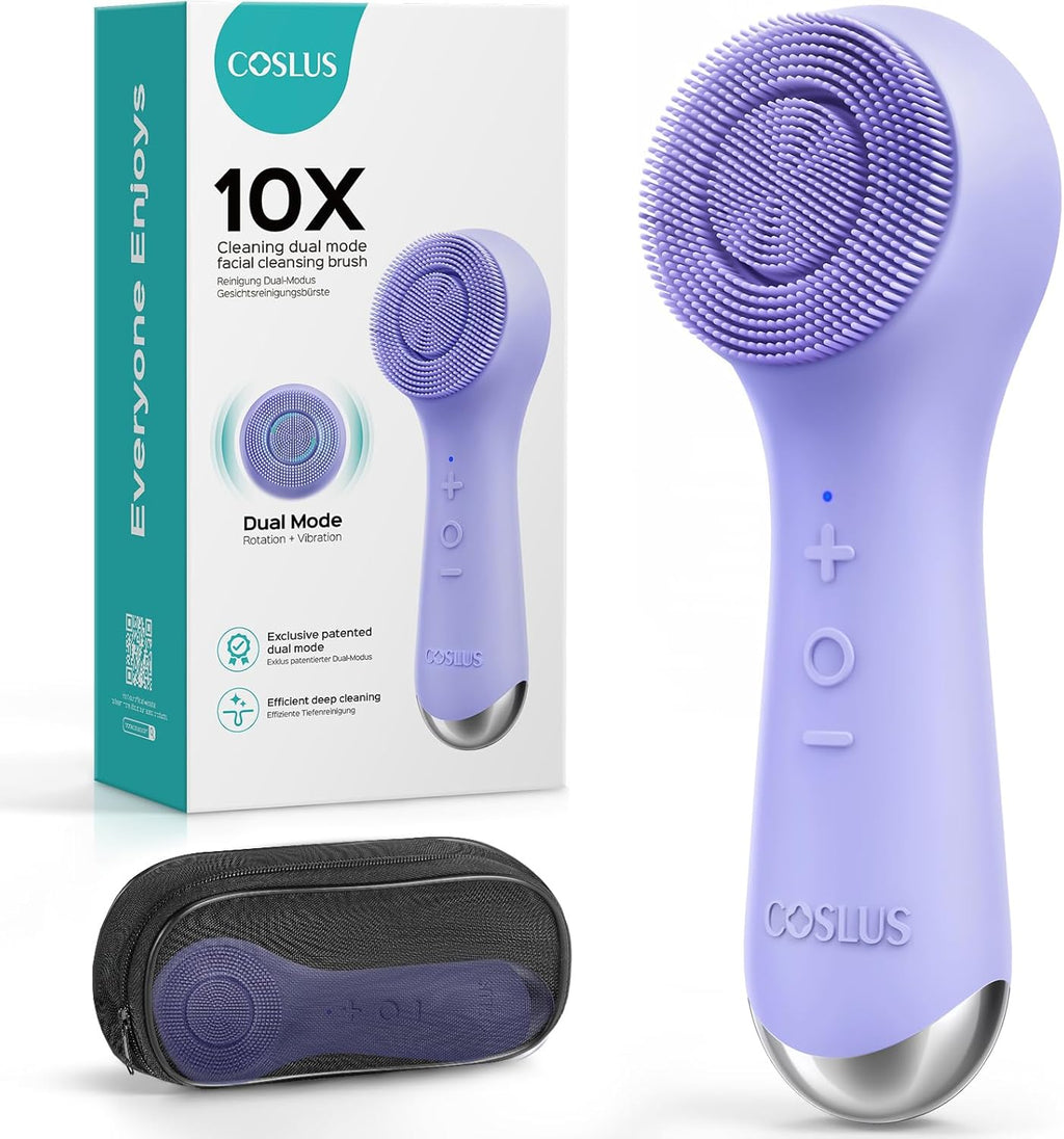 COSLUS Cepillo de Limpieza Facial: Cepillo de Exfoliación Eléctrico...