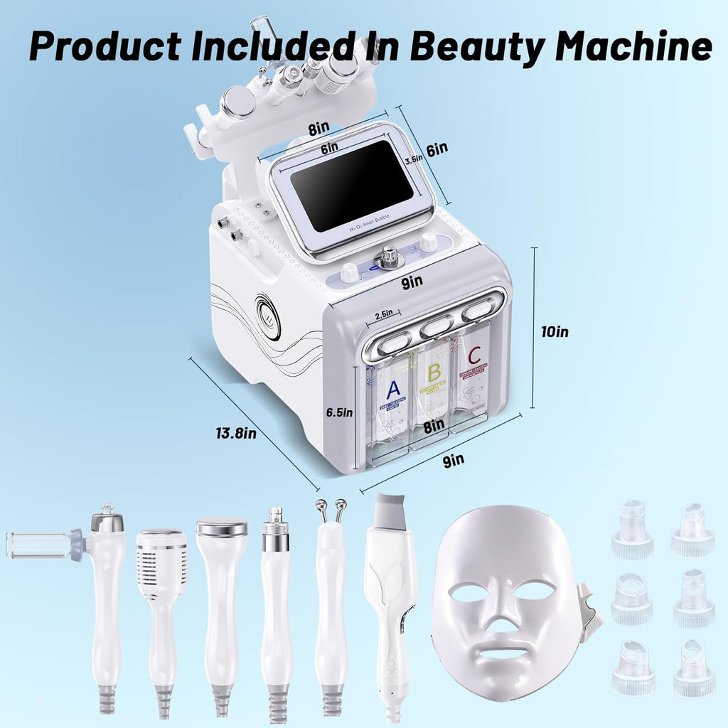 7 en 1 máquina facial de la piel de la belleza del oxígeno del hidr...