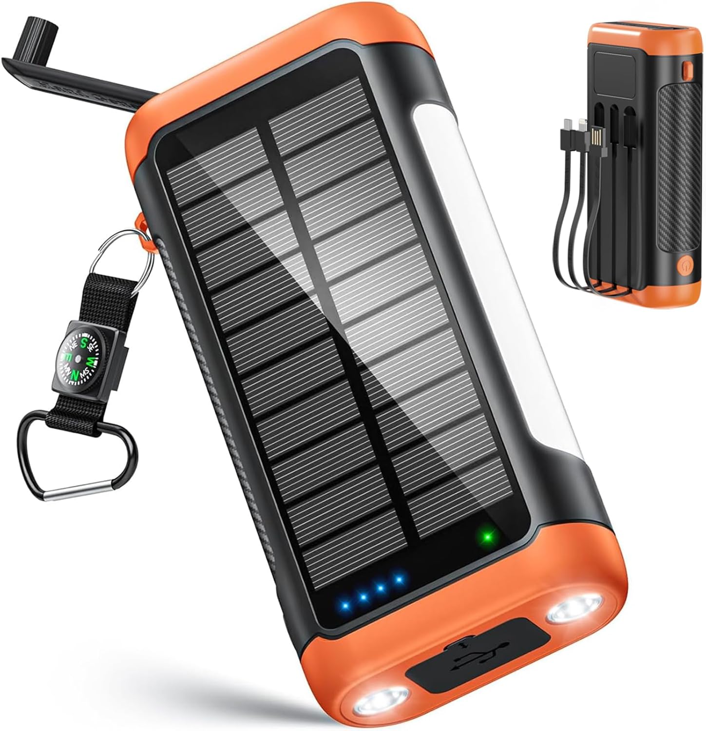 DJKK Banco de Energía Solar Portátil: Cargador de 66800mAh con Mani...