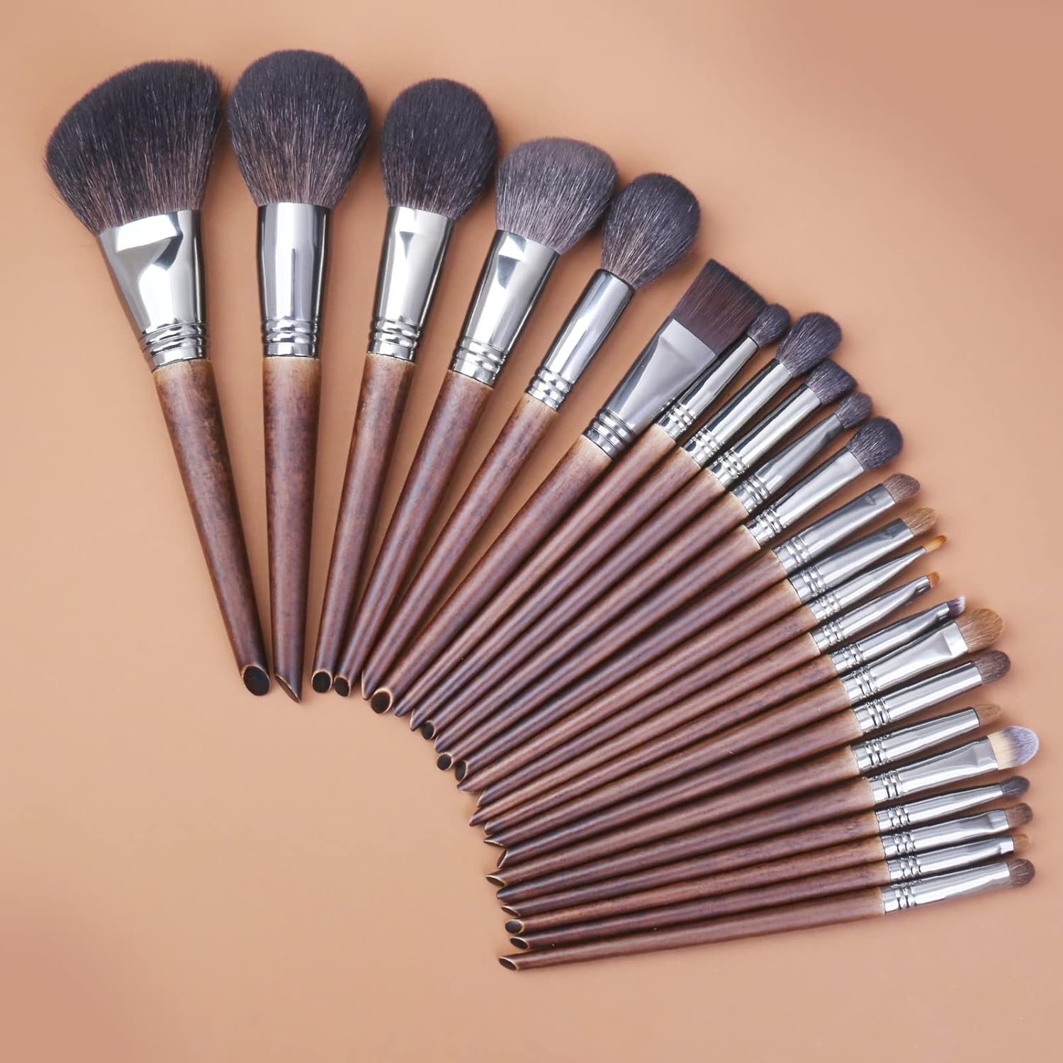 ENZO KEN Juego de brochas de maquillaje de pelo de cabra natural de...