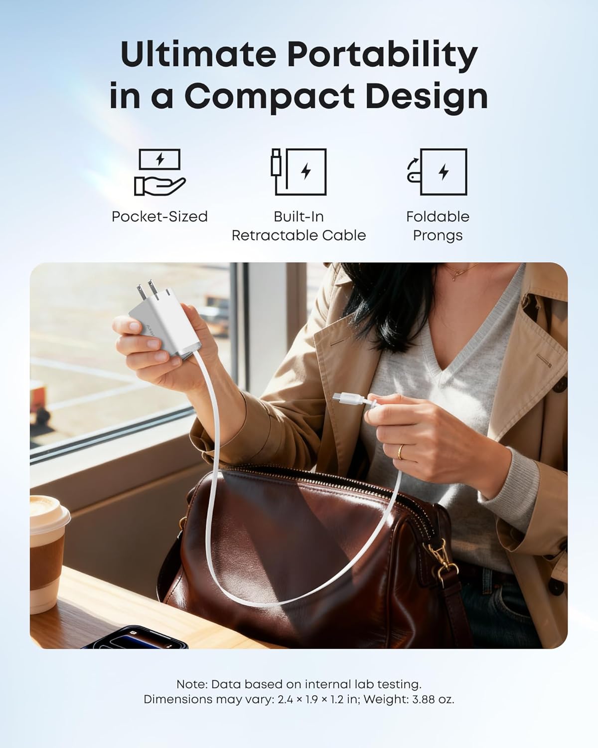 Anker Bloque de cargador Nano USB C, cargador compacto de 2 puertos...