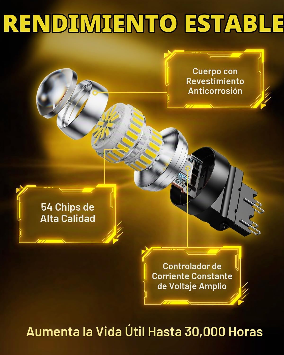 AUXITO 3157 - Foco LED blanco, súper brillante 3156 3056 3057 4157...