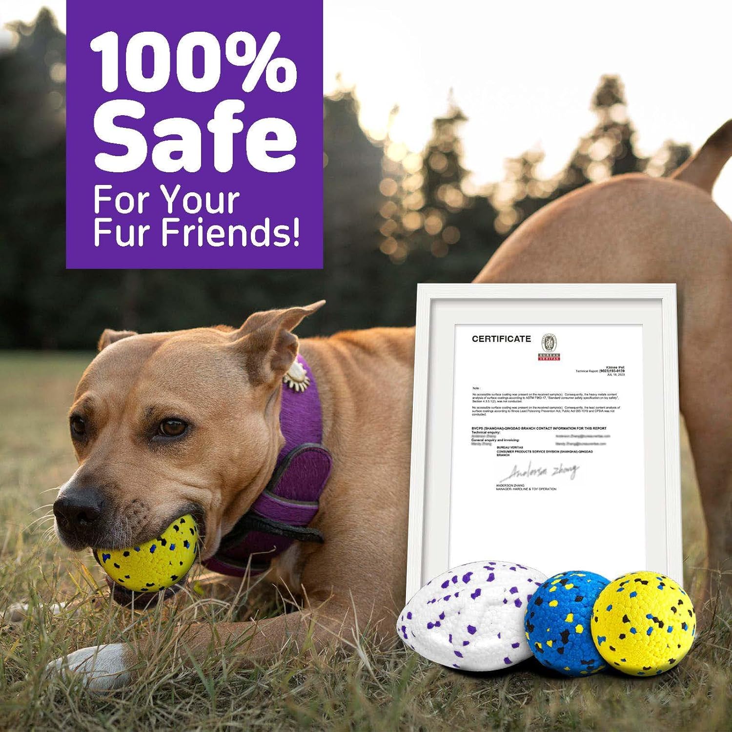 Kimee Pelotas para Perros Pelotas de Tenis para Perros Mejoradas pa...