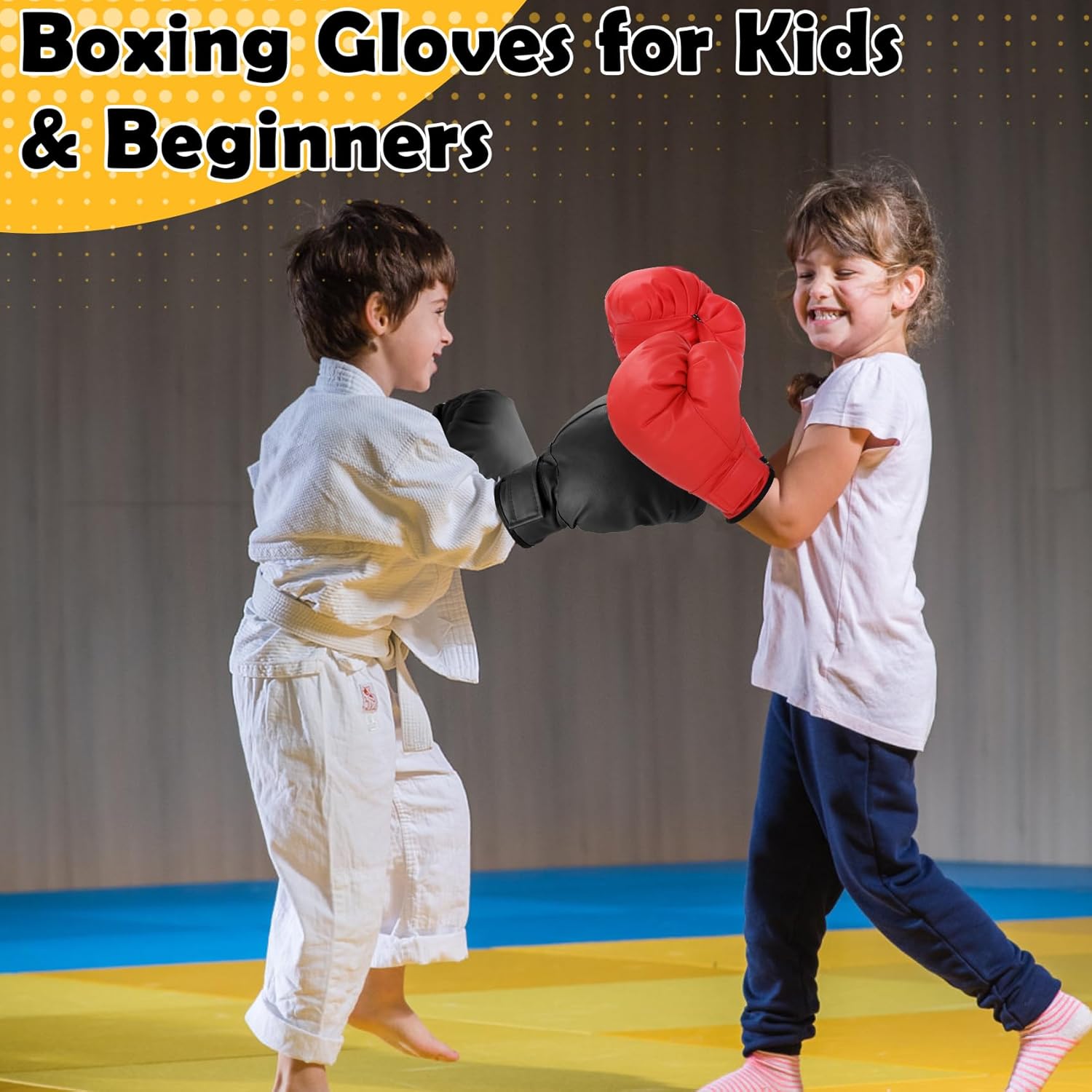 Ftabernam Guantes de boxeo, 2 pares de guantes de boxeo para princi...