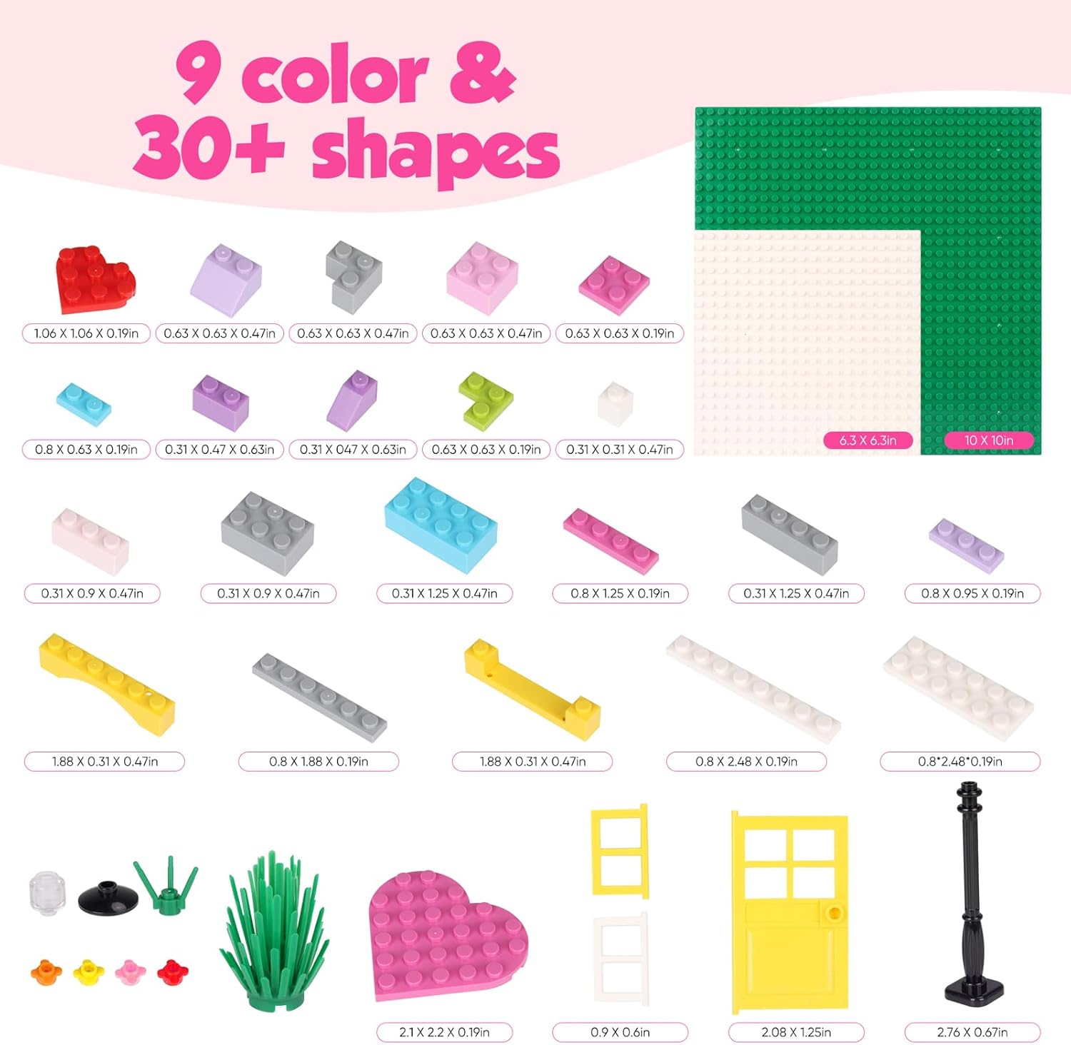 ekuzi Juego de bloques de construcción creativos compatibles con la...