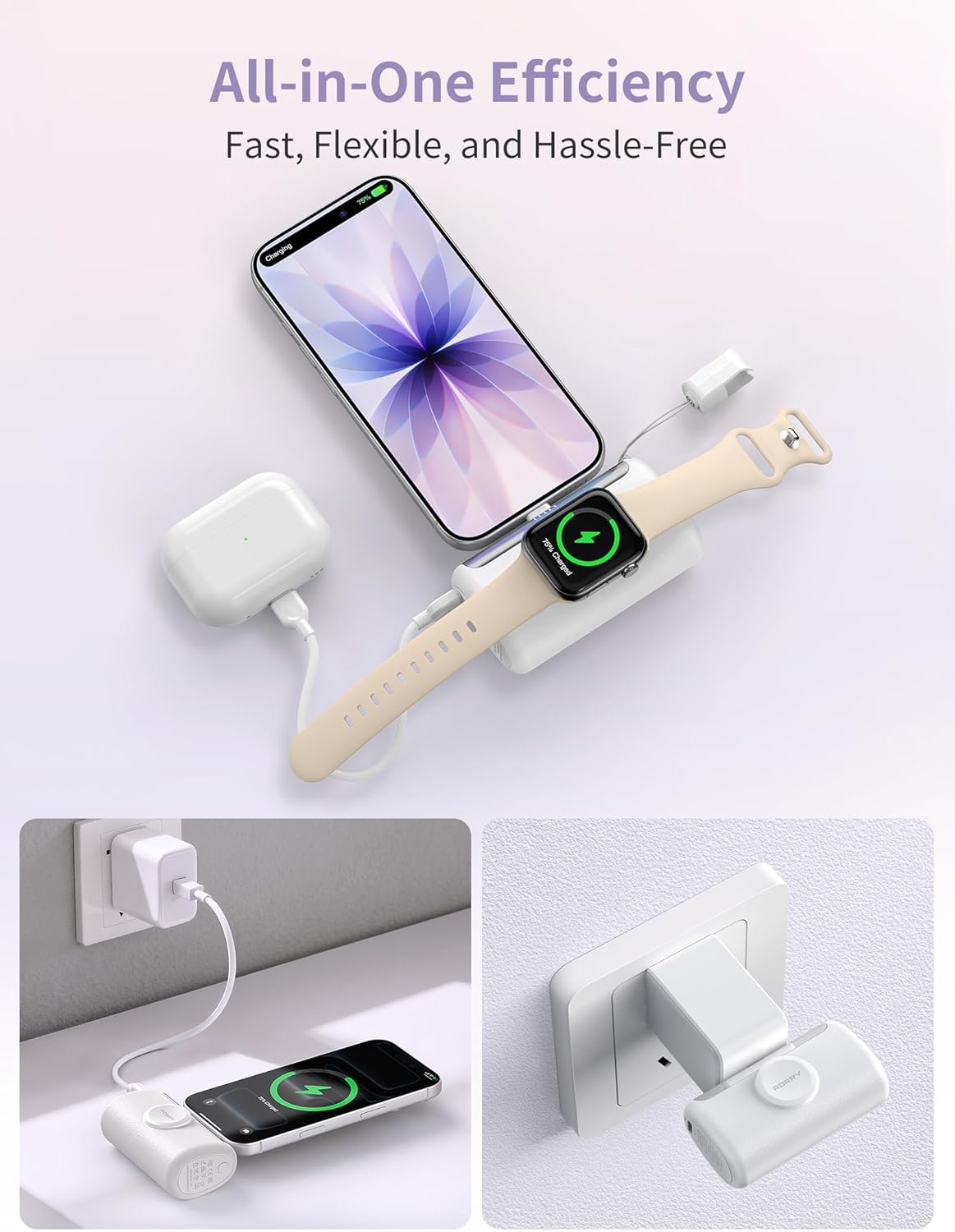 RORRY Mini Cargador Portátil USB C, 10000mAh PD 22.5W Banco de Ener...