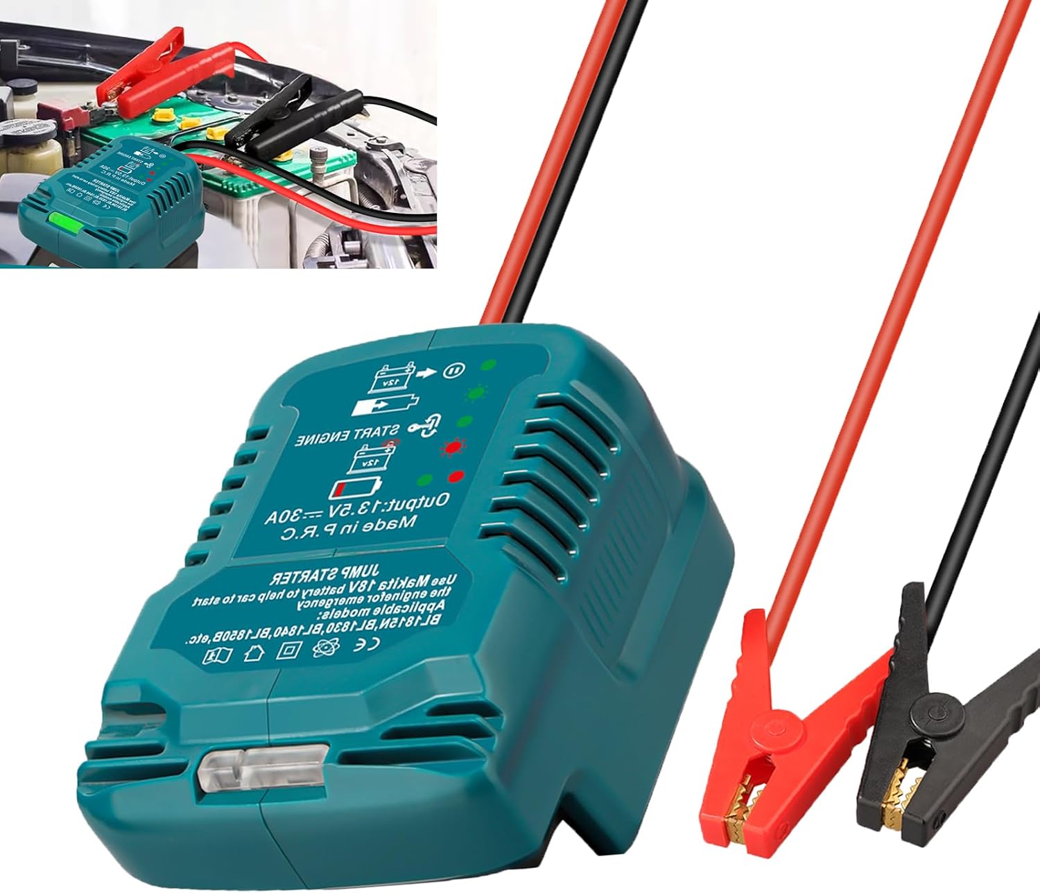 Adaptador de Arrancador Auxiliar para Batería de Iones de Litio de...