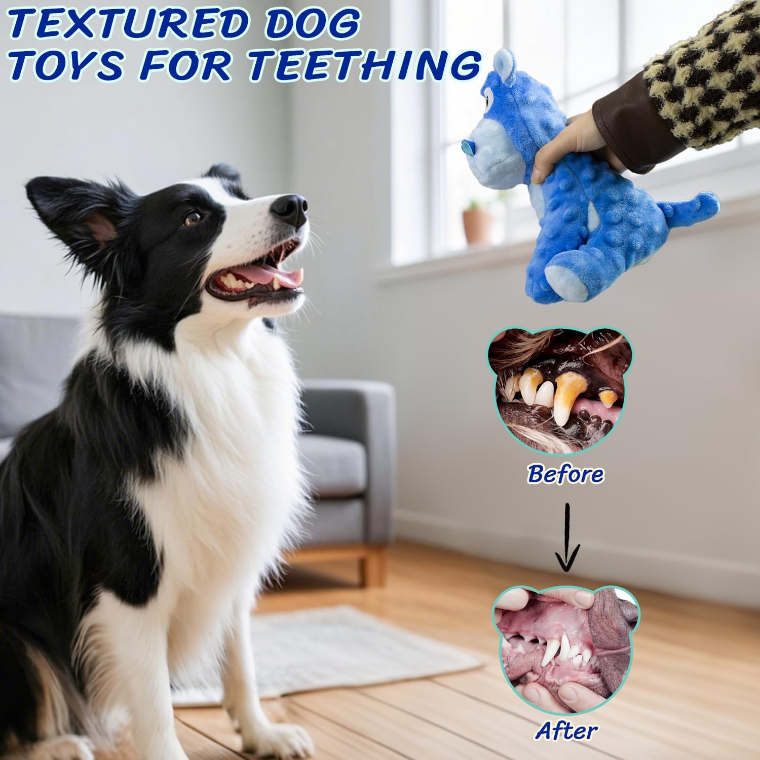 MeetYooo Juguetes de peluche chirriantes para perros, juguete masti...