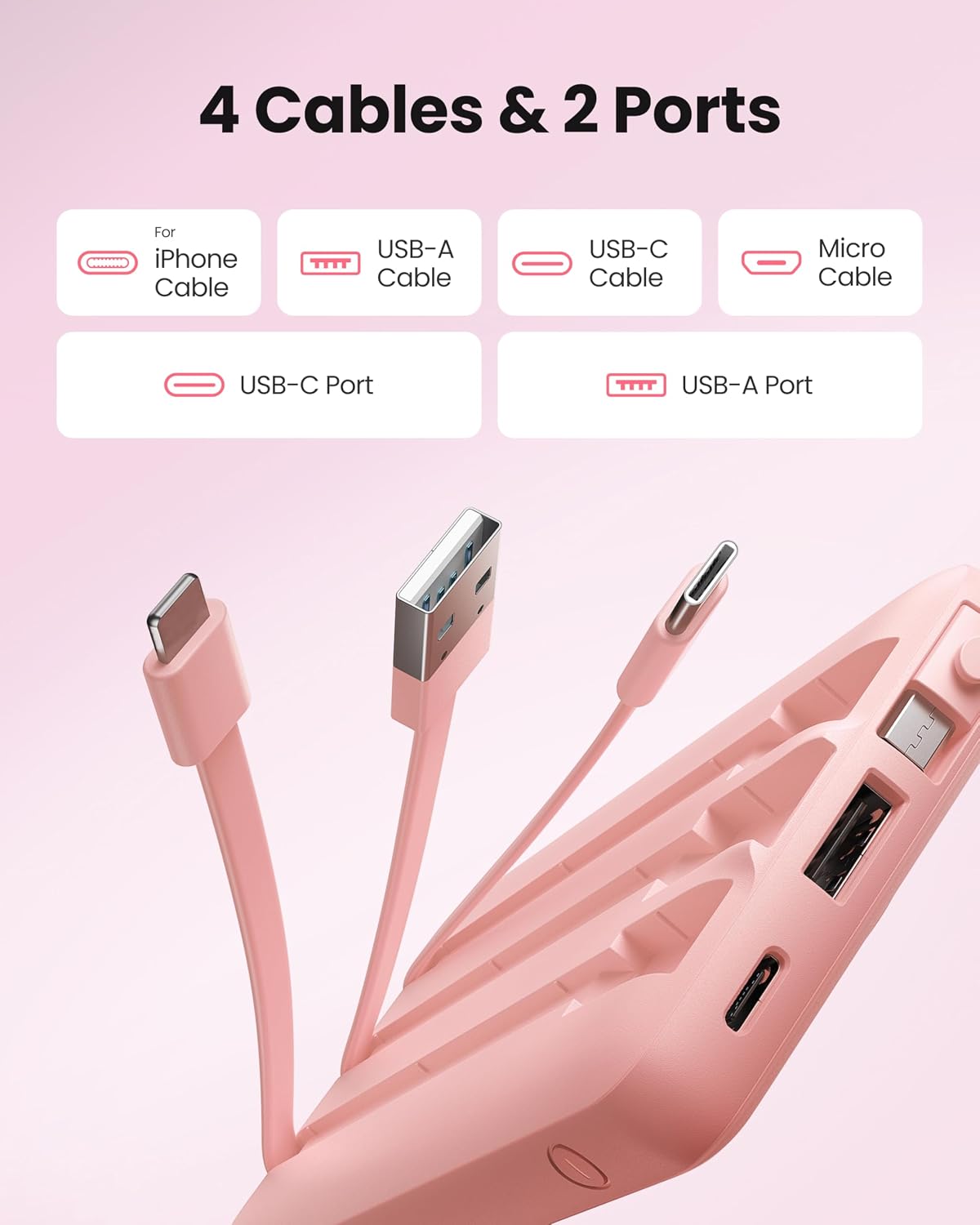 Coowisty Cargador de teléfono portátil, banco de energía delgado de...