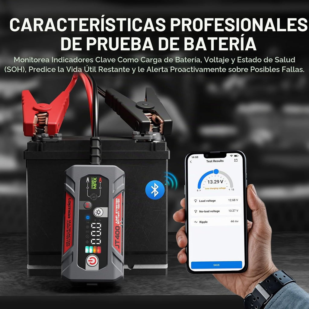 LOKITHOR JT400 Arrancador de salto con probador de batería (8.5L de...