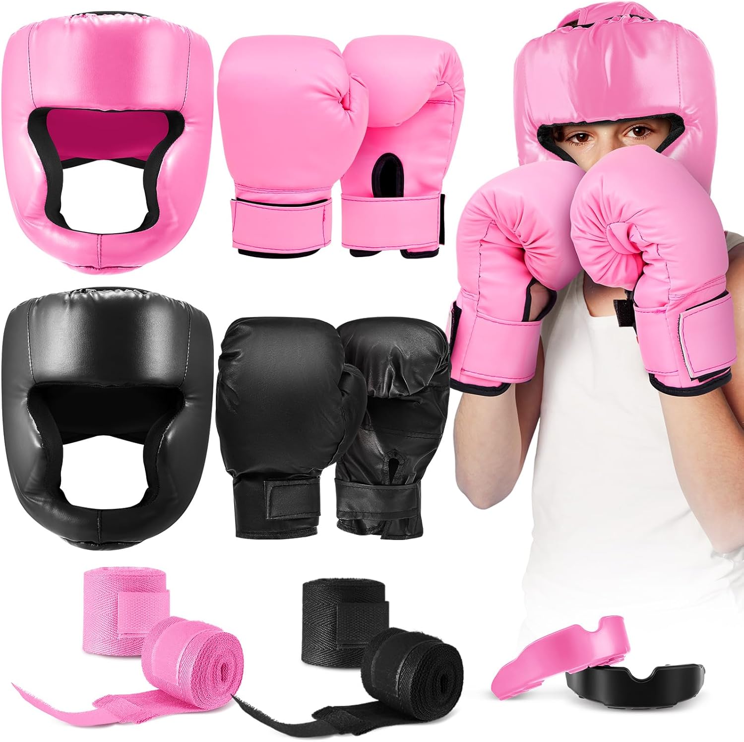 Kanayu Juego de 12 piezas de equipo de boxeo para niños principiant...