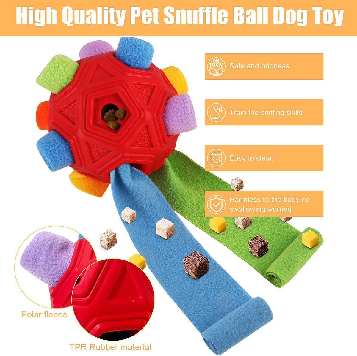 Pelota de olfateo para perros, juguetes interactivos para perros qu...