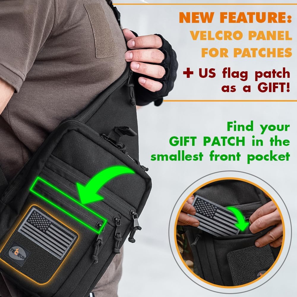 TECEUM Bolso táctico compacto con parche \u2013 CCW para todos los...