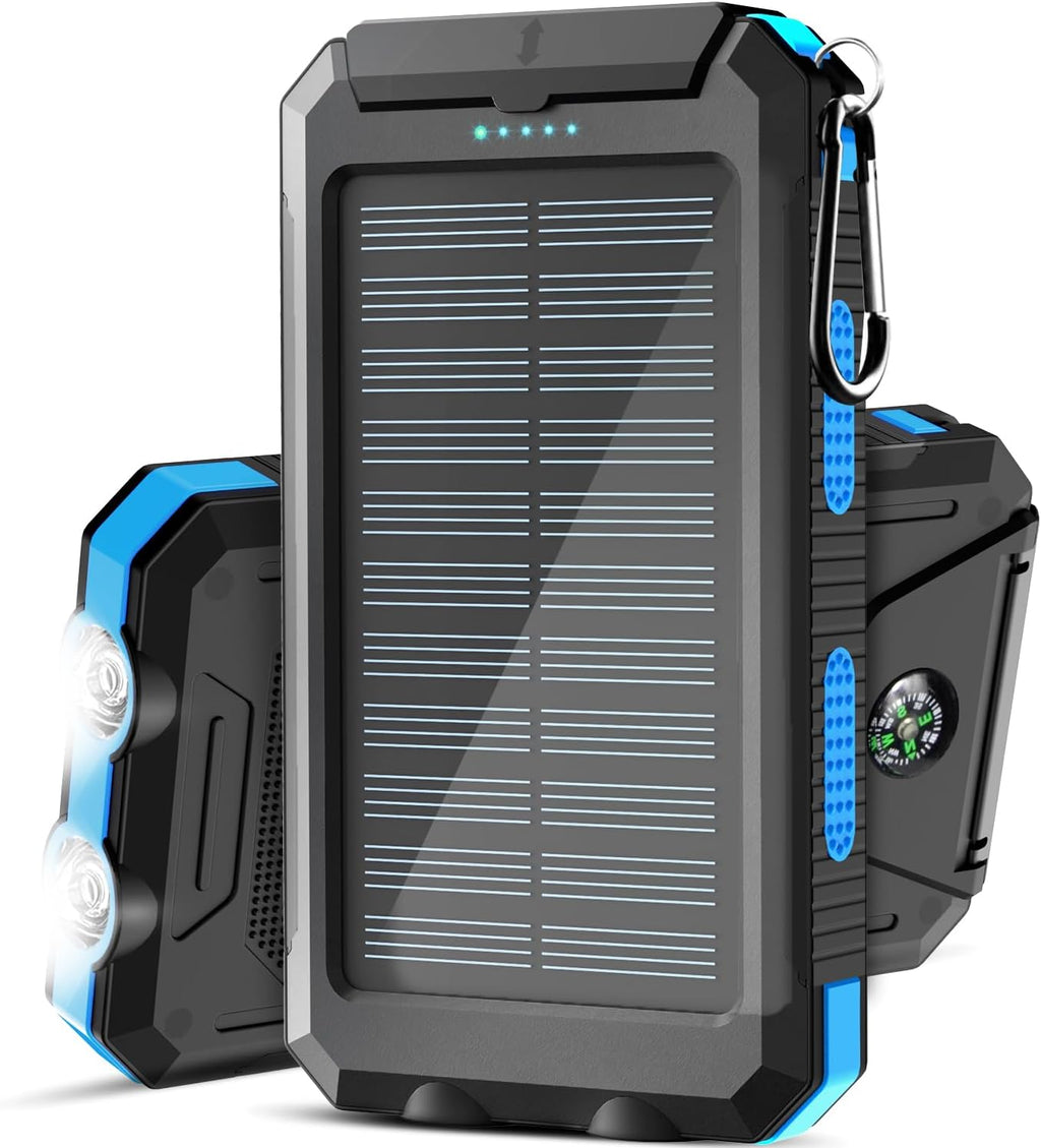 Cargador solar, 38800 mAh, banco de energía solar, batería externa...