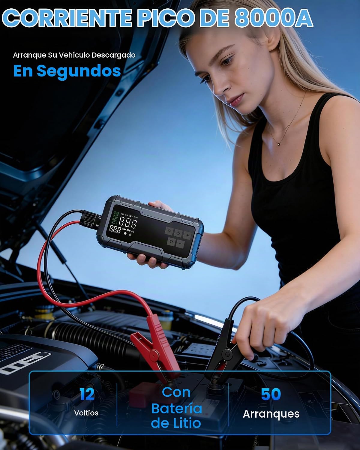 Guistekno Inflador de neumáticos de 150 PSI 8000A, compresor de air...