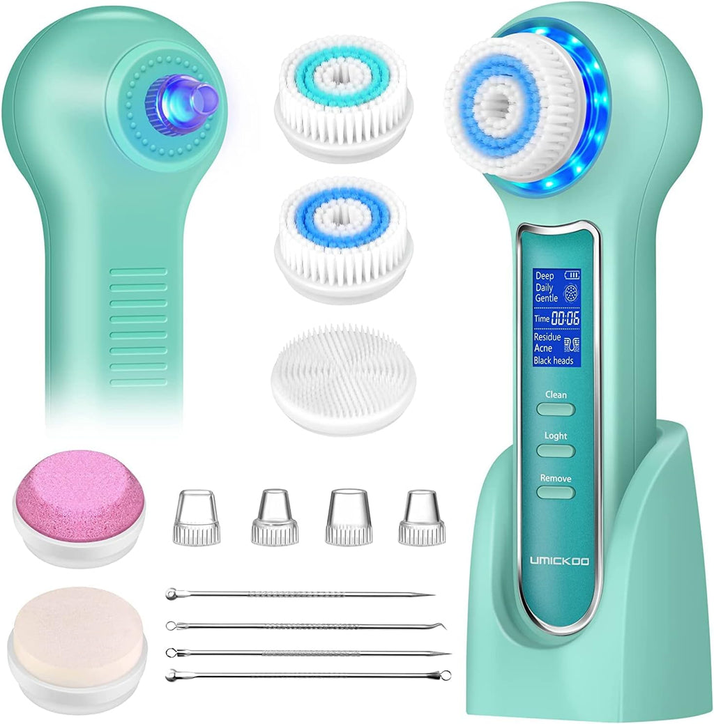 UMICKOO Exfoliante facial, cepillo de limpieza facial impermeable c...