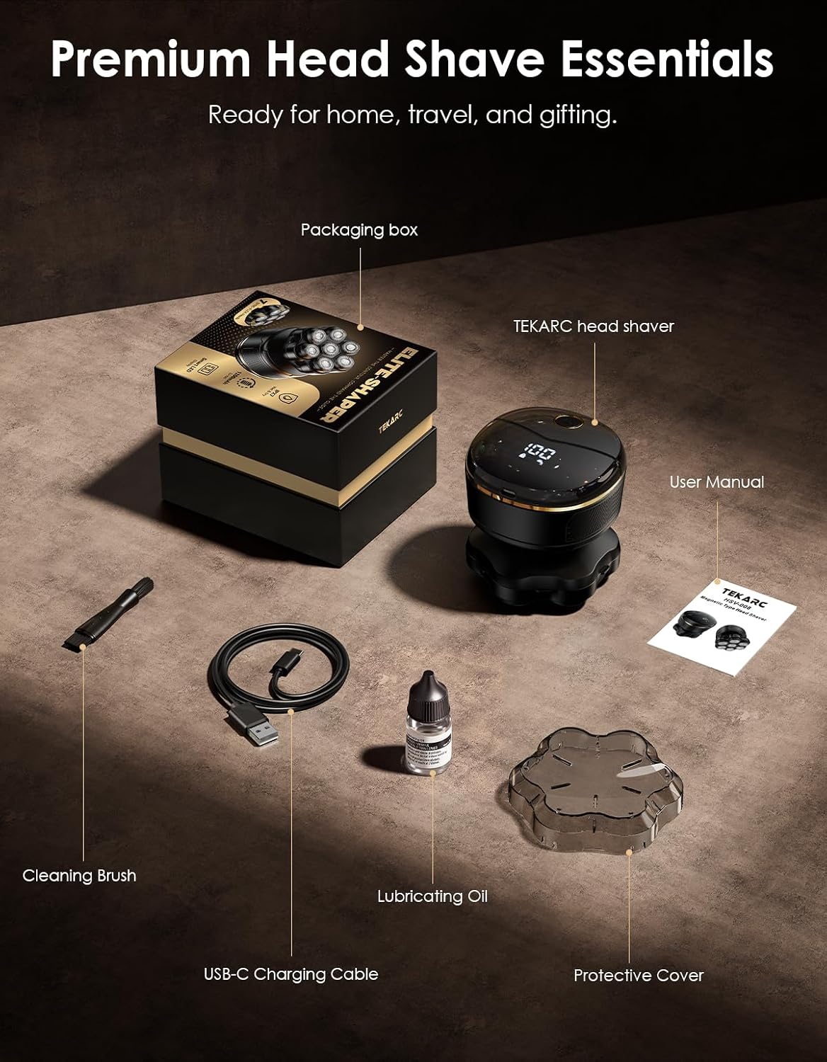 TEKARC Afeitadora de cabeza para hombres calvos, tecnología flotant...