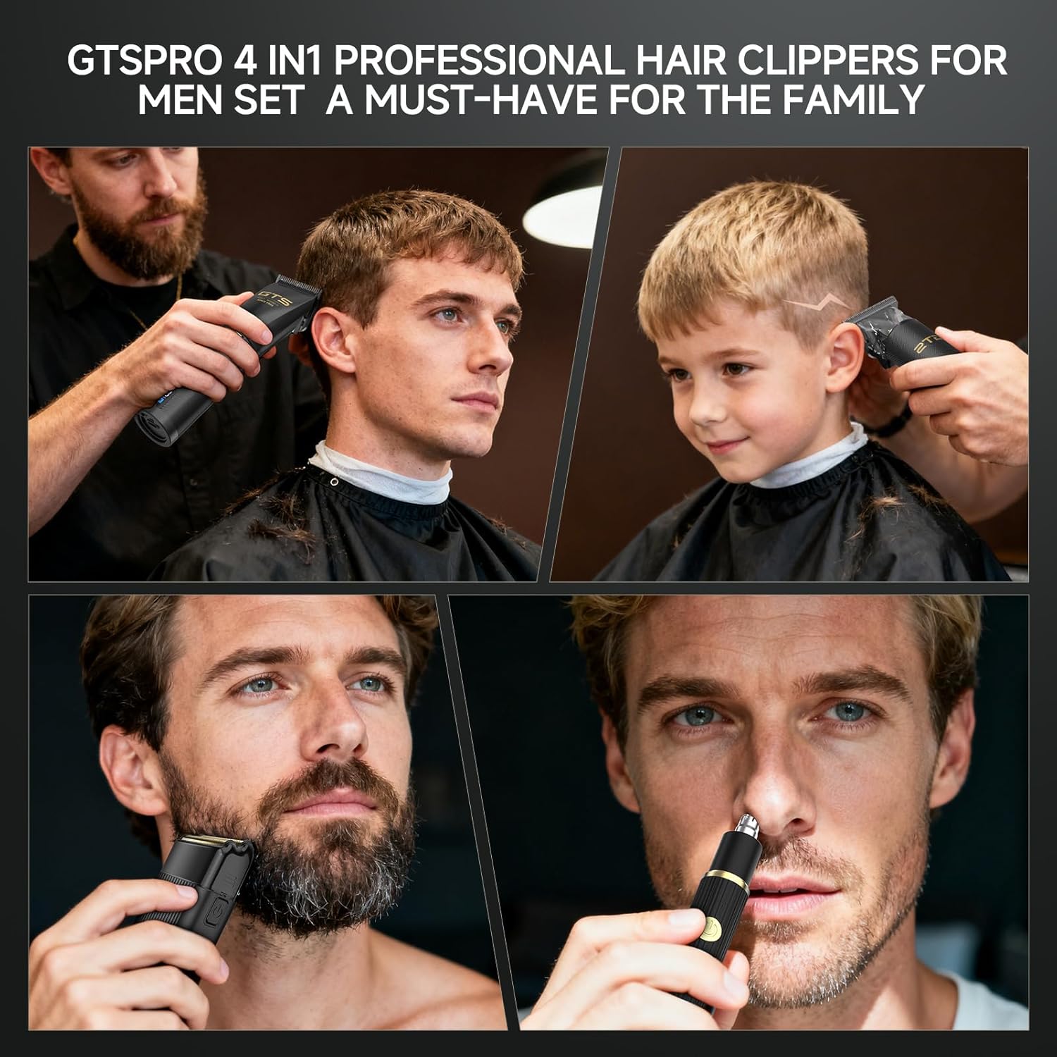 GTS Cortadoras de pelo para hombres profesionales, kits y sets de c...
