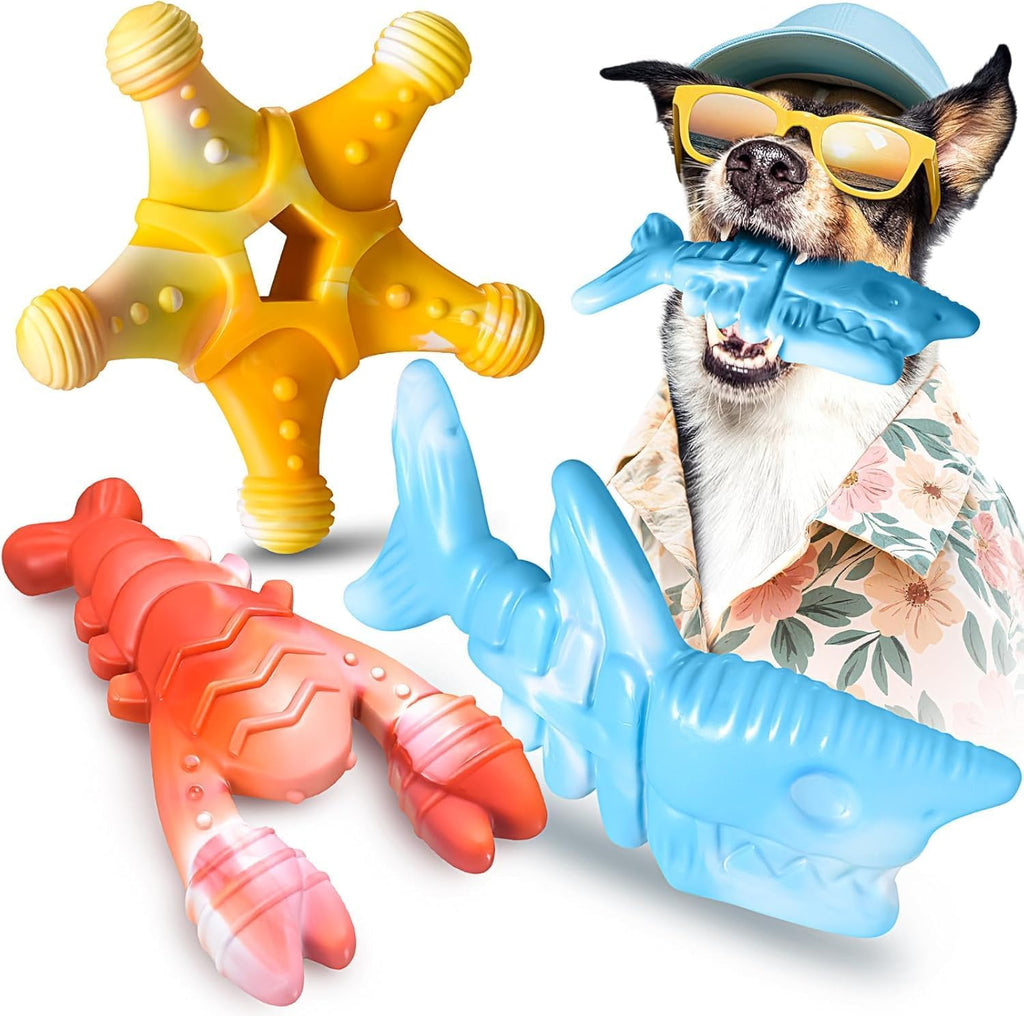 NEZIN Juguetes masticables para perros, juguetes indestructibles pa...