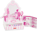 Melissa &amp; Doug Juego de madera para salón de belleza, tocador d...