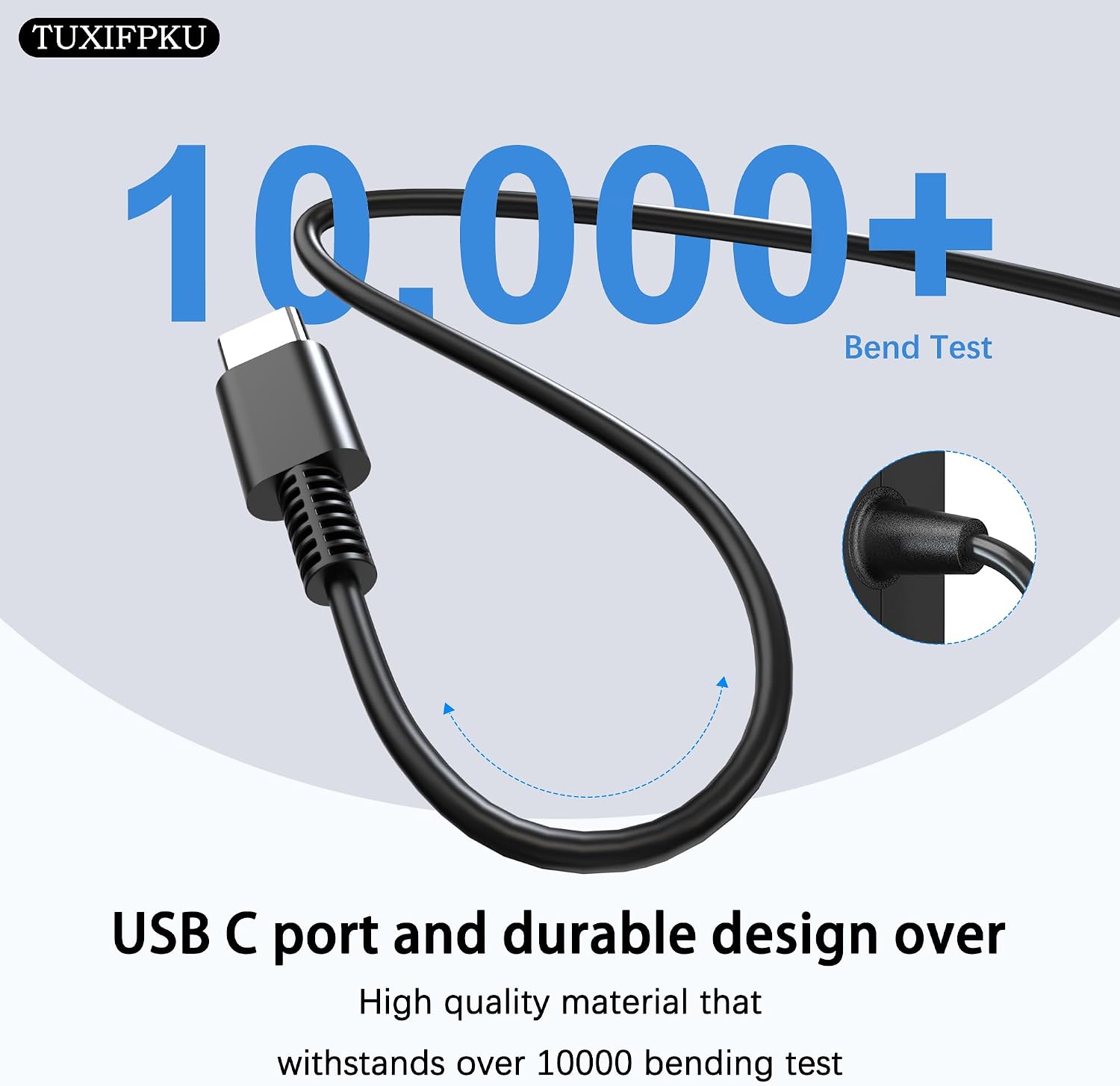 TUXIFPKU Adaptador de corriente USB C de 65 W, cargador rápido de p...