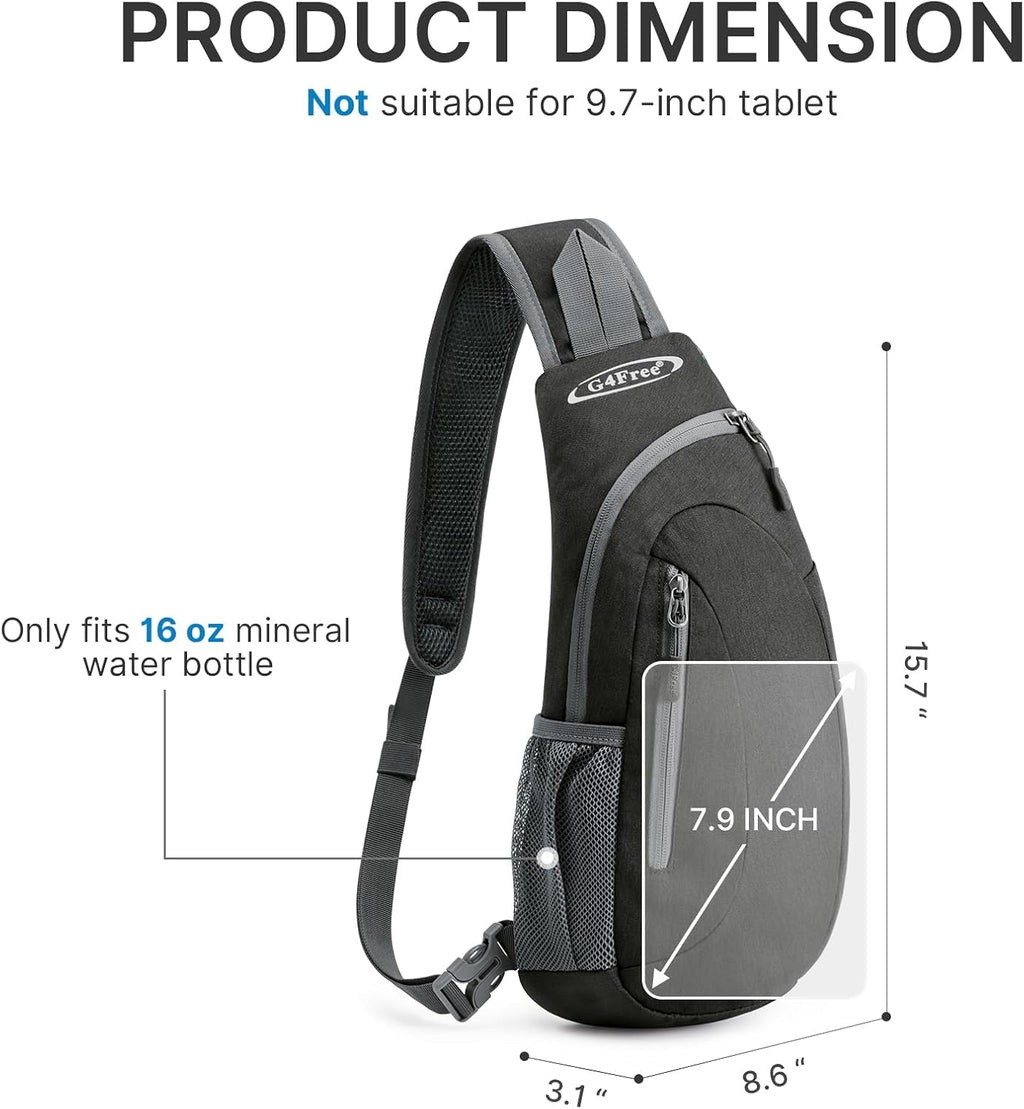 G4Free Bolso bandolera para hombres y mujeres, mochila cruzada pequ...