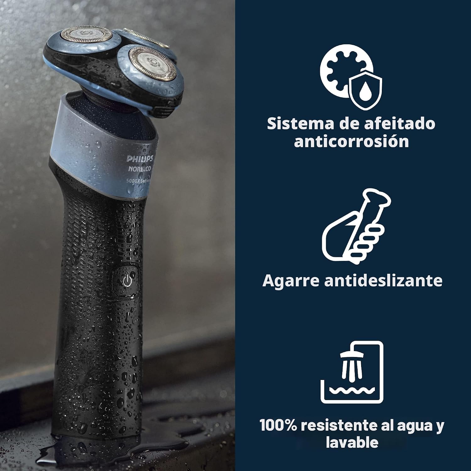 Philips Norelco Shaver 5000X, afeitadora recargable en seco y húmed...