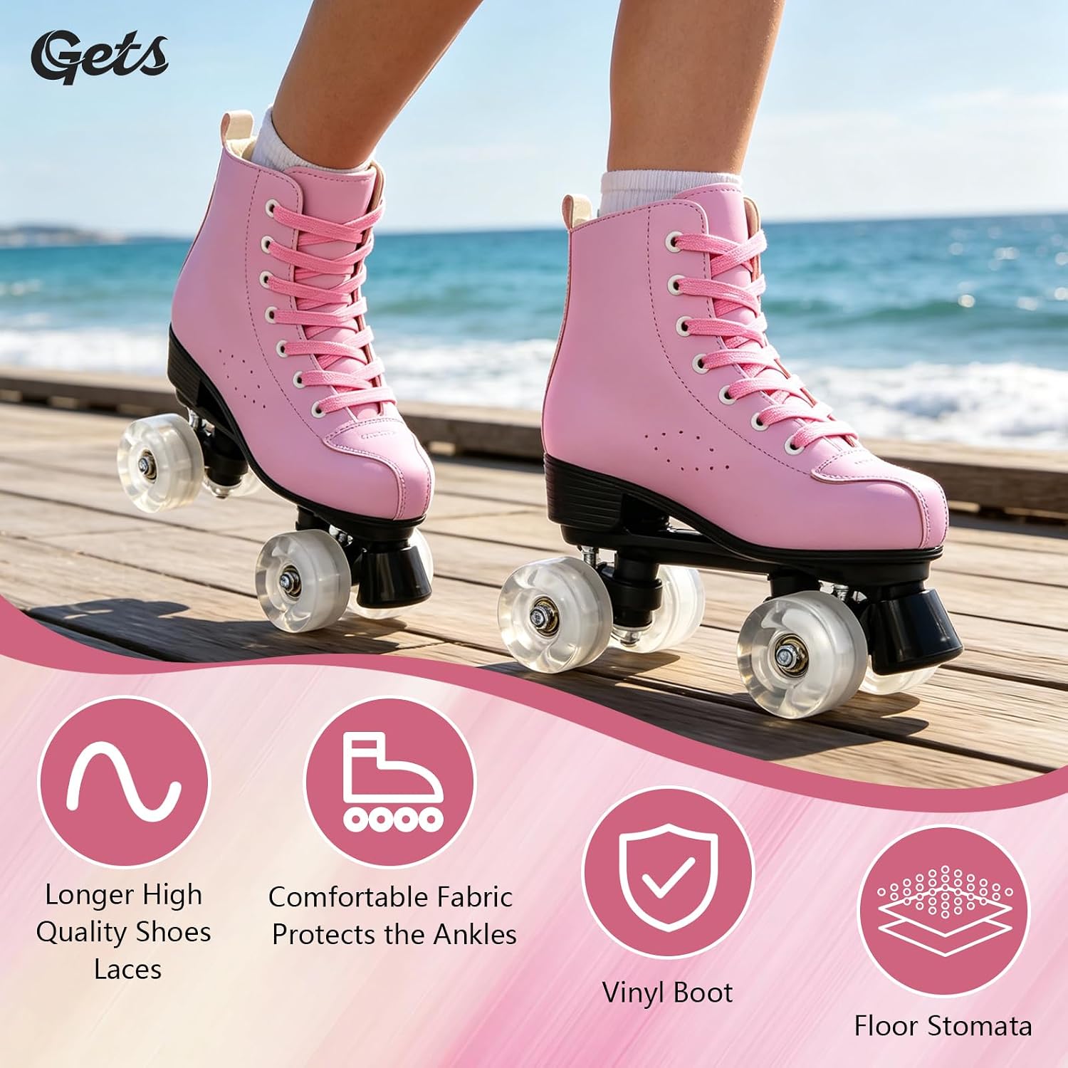 Gets Patines con Ruedas para Mujeres y Hombres con 4 Ruedas que se...