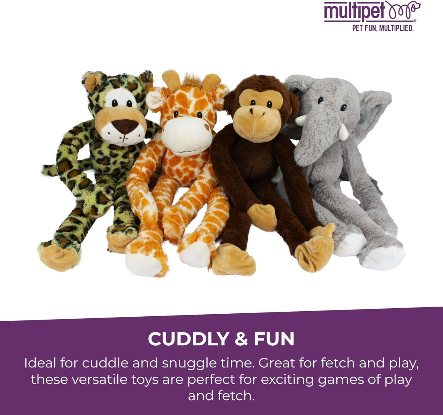 Multipet Swingin' Safari Monkey Juguete de Felpa para Perros -...