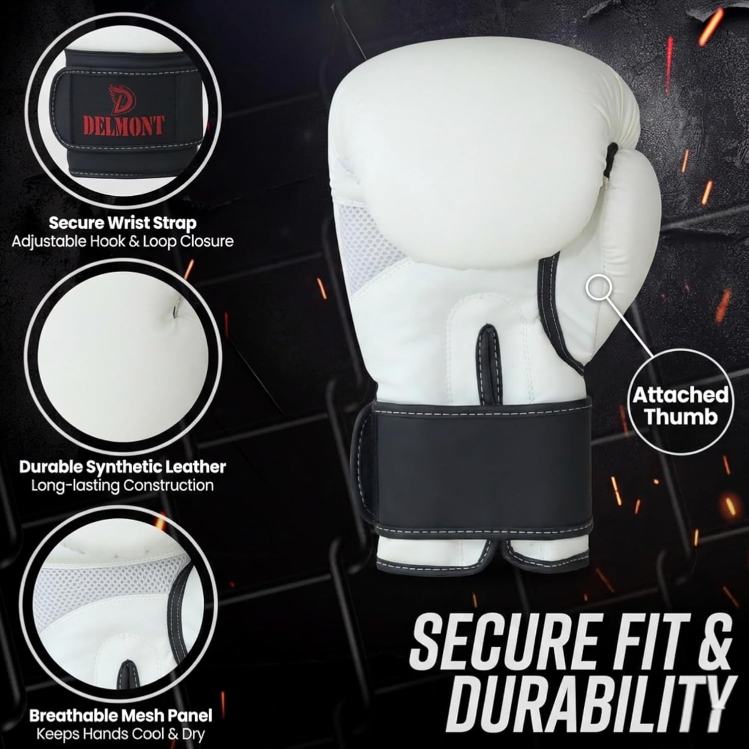 Delmont Guantes de boxeo para hombres y mujeres \u2013 Bolsa pesada...
