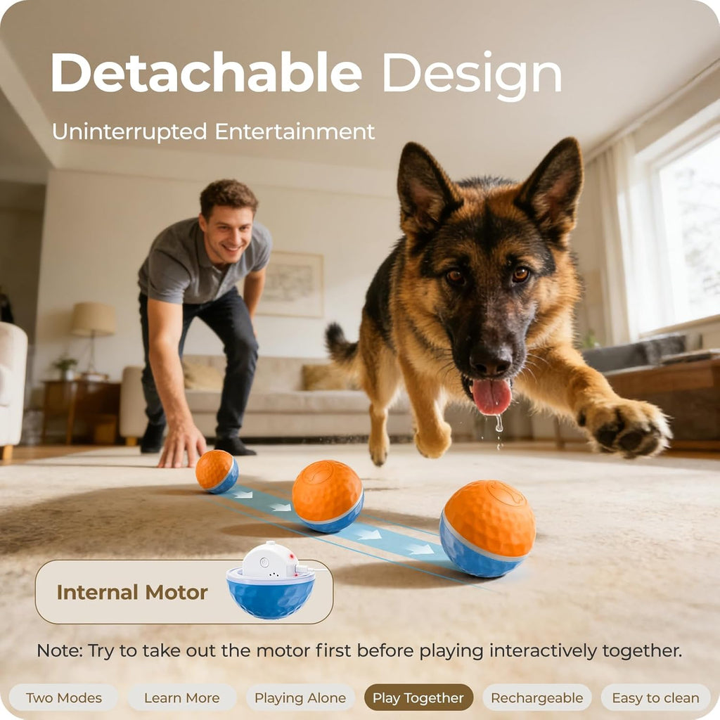 Apasiri Juguetes interactivos para perros: bola de perro temblorosa...