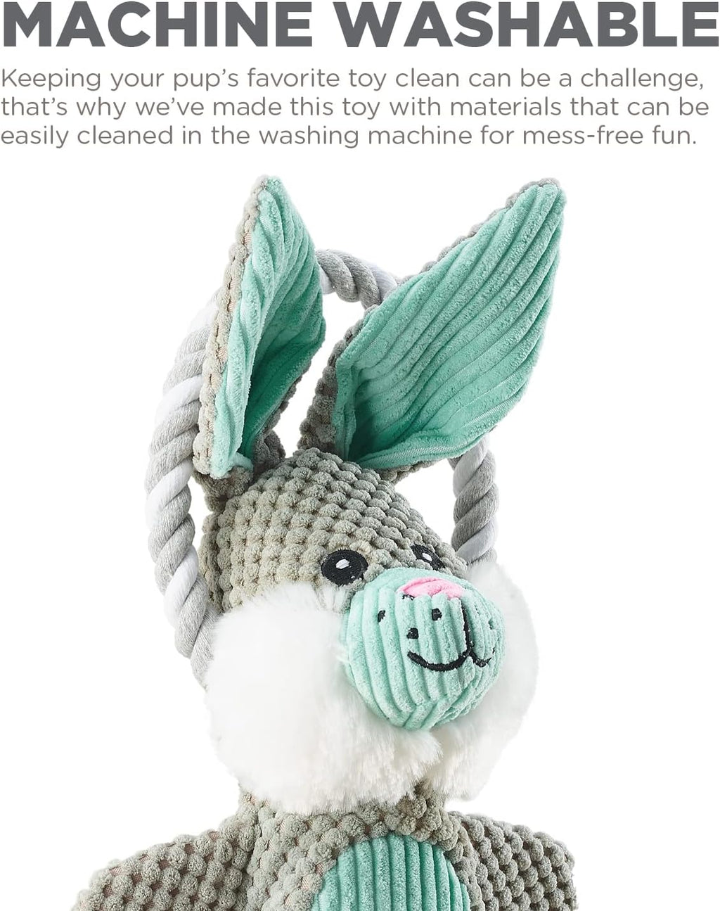 Outward Hound Scrunch Bunch Bunny - Juguete de peluche interactivo...