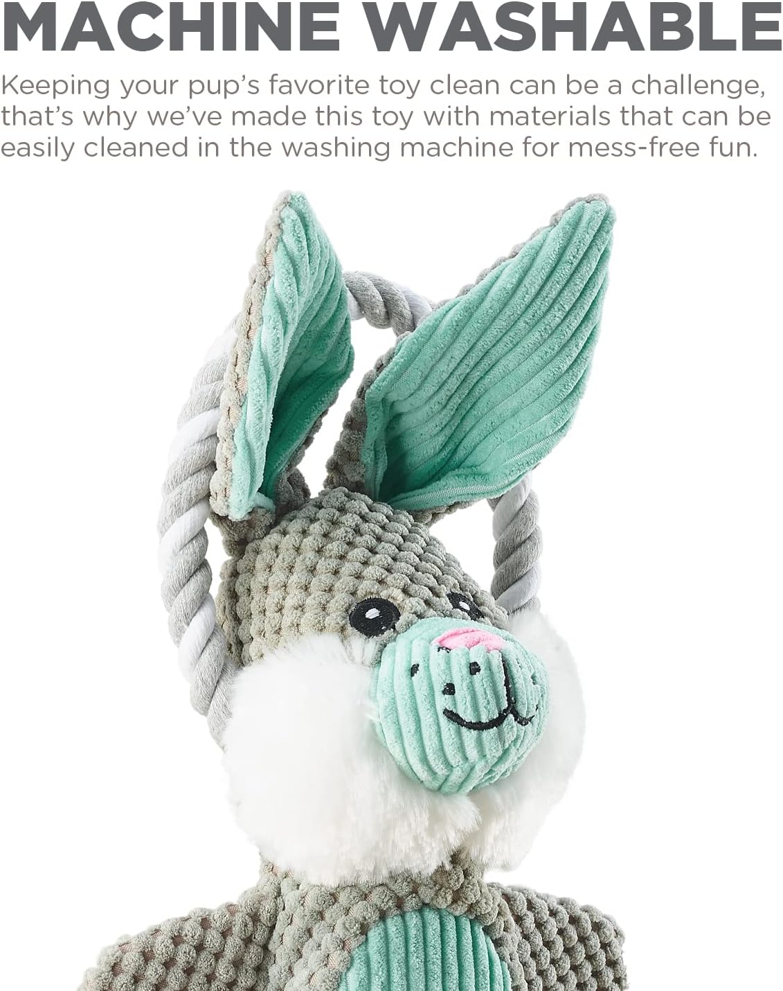 Outward Hound Scrunch Bunch Bunny - Juguete de peluche interactivo...