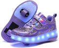 Wooowyet - Tenis con ruedas y luces LED para niños y niñas, con rue...