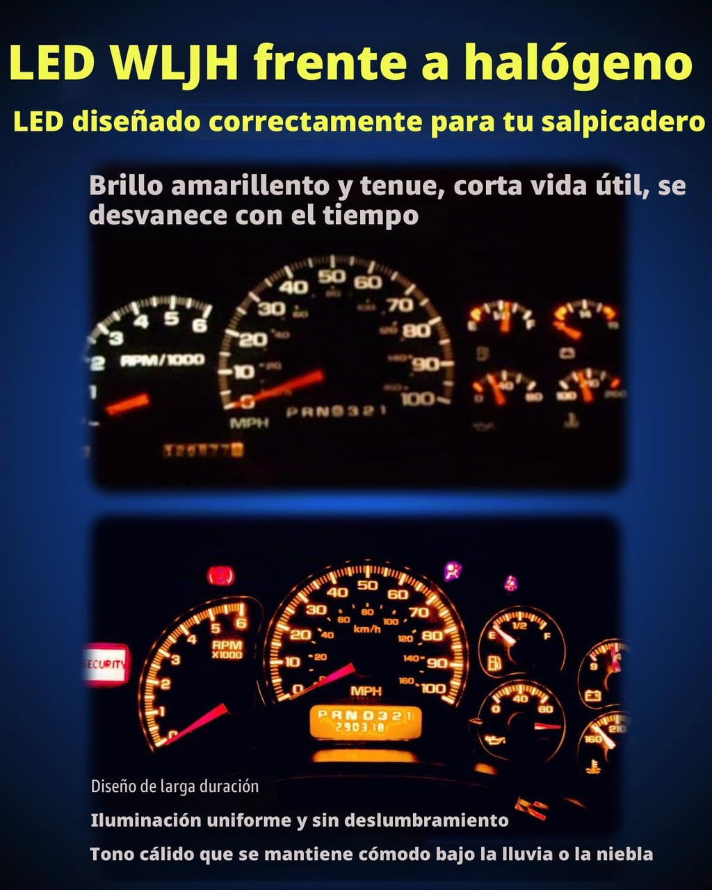 WLJH Paquete de 40 bombillas LED 194 168 T10 T5 con enchufes, regul...