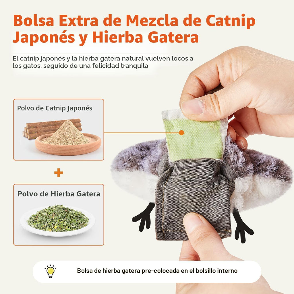 Potaroma Juguetes para Gatos Ave Flapping (No Vuela), Canturreo Rea...