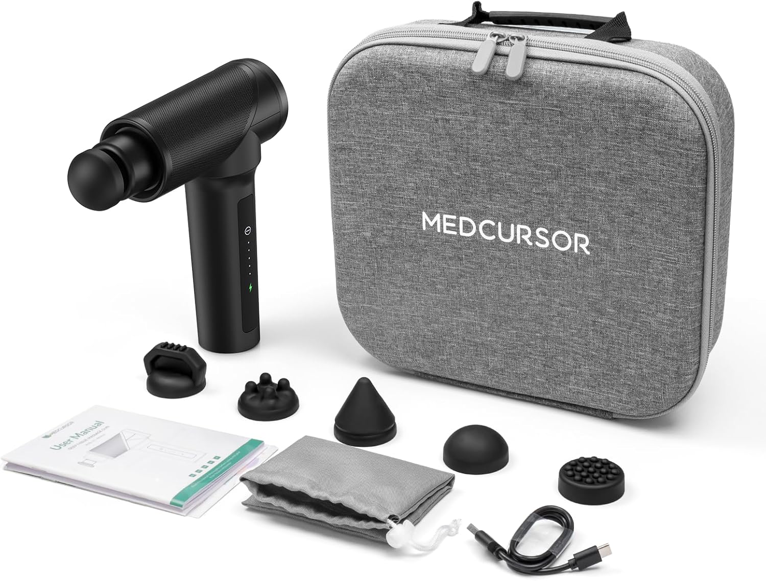 Medcursor Pistola de masaje \u2013 Motor sin escobillas de alta int...