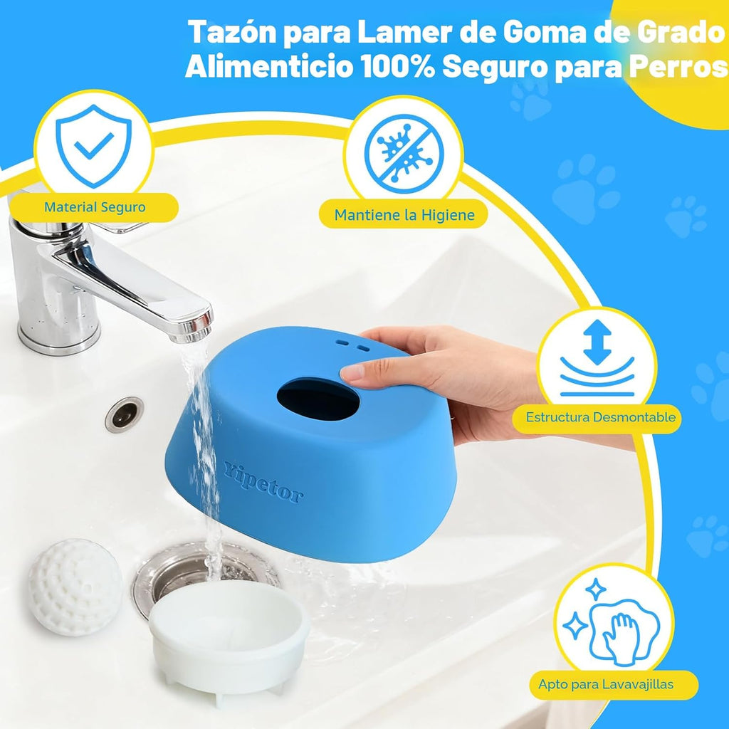 Yipetor Cuencos de alimentación lenta para perros para golosinas lí...