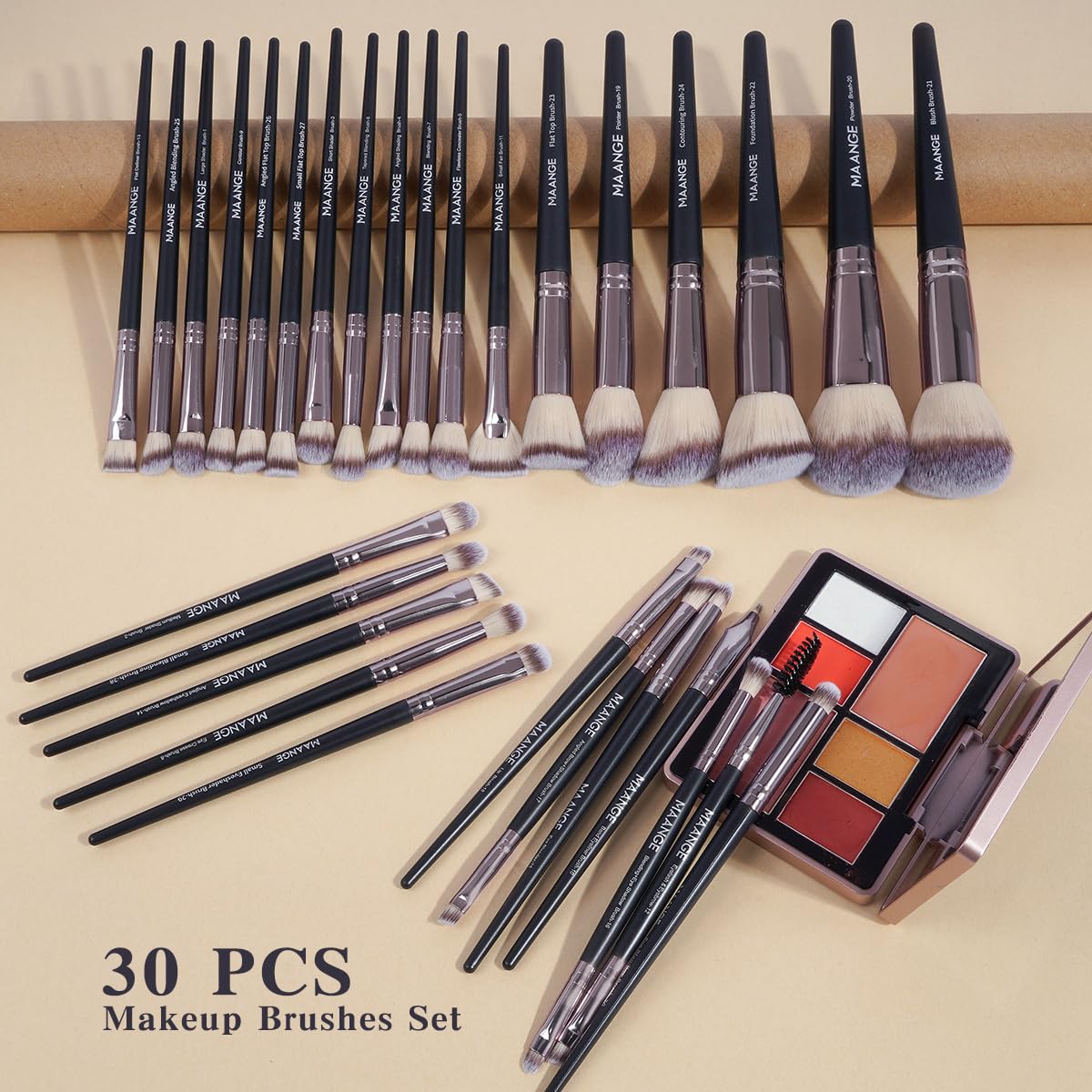 MAANGE Juego de 51 brochas de maquillaje, juego de herramientas de...