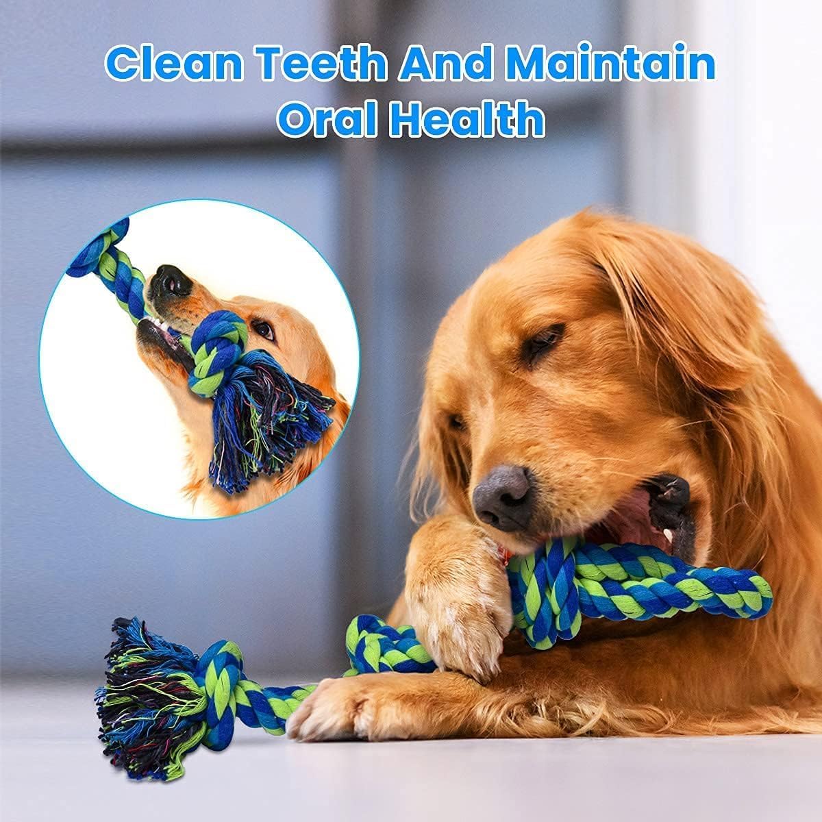 Feeko Juguetes de cuerda para perros resistentes para masticadores...