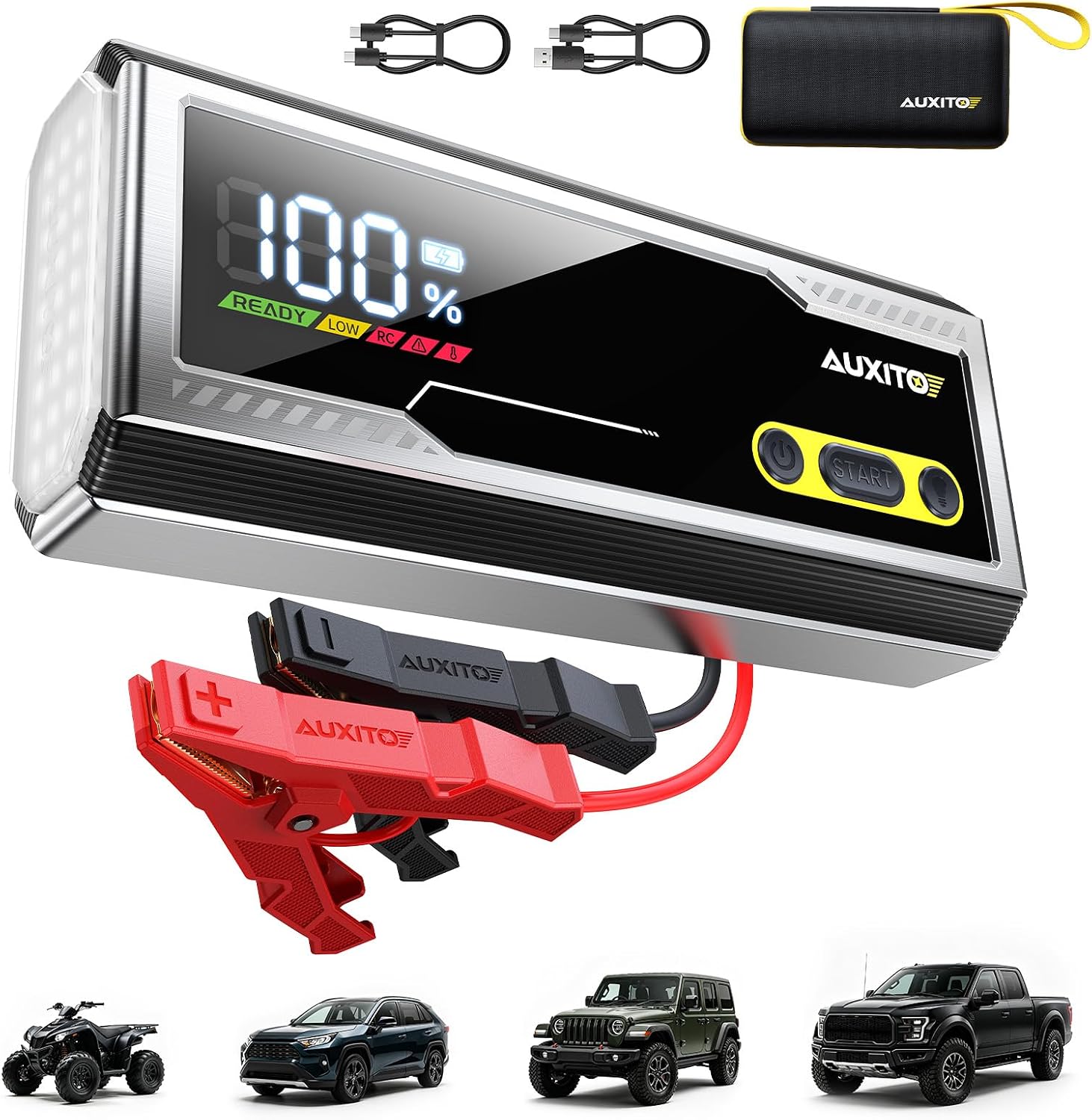 AUXITO T5 9000A - Arrancador de batería de coche resistente para to...