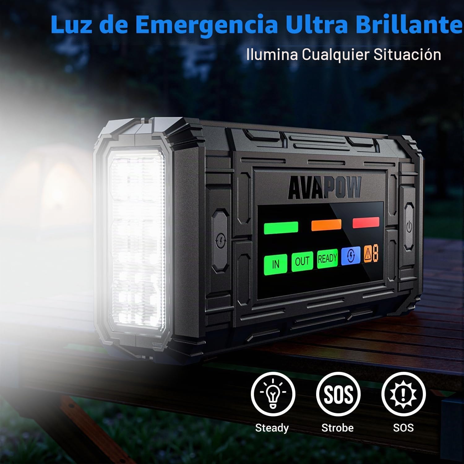 AVAPOW TJ18 5000A Batería Arrancador Portátil con Pantalla HD de 4&...