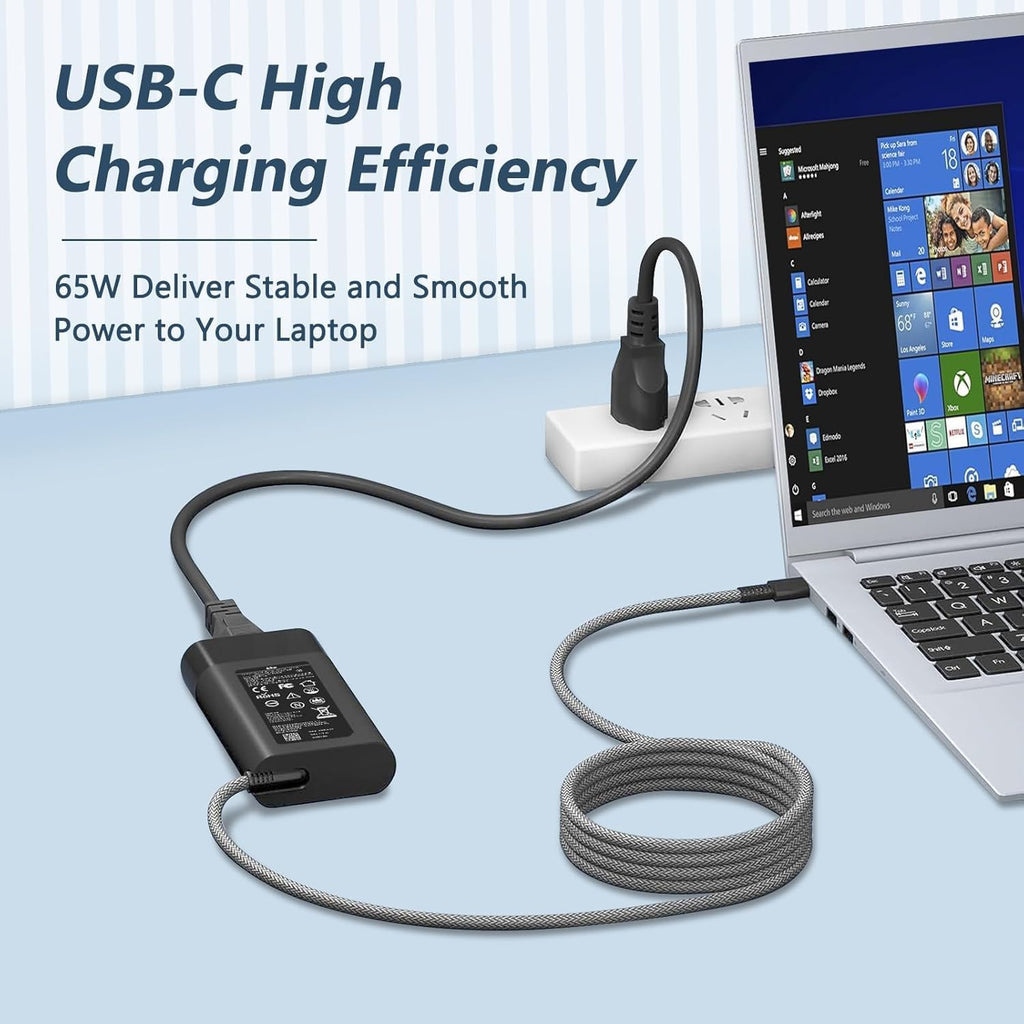 ELECBRAiN Cargador Delgado de 65W USB C para Portátil de Reemplazo...