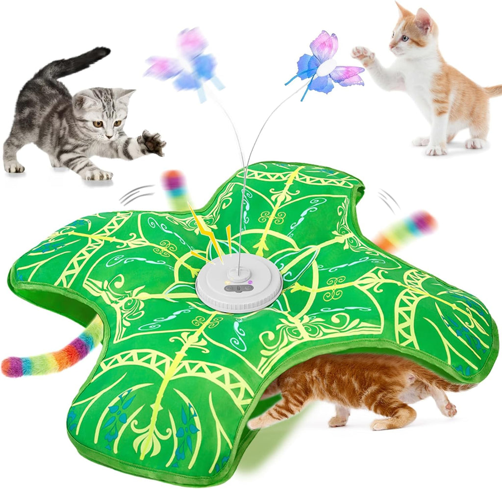 Qraxond Juguetes interactivos para gatos de interior, [Nuevamente a...